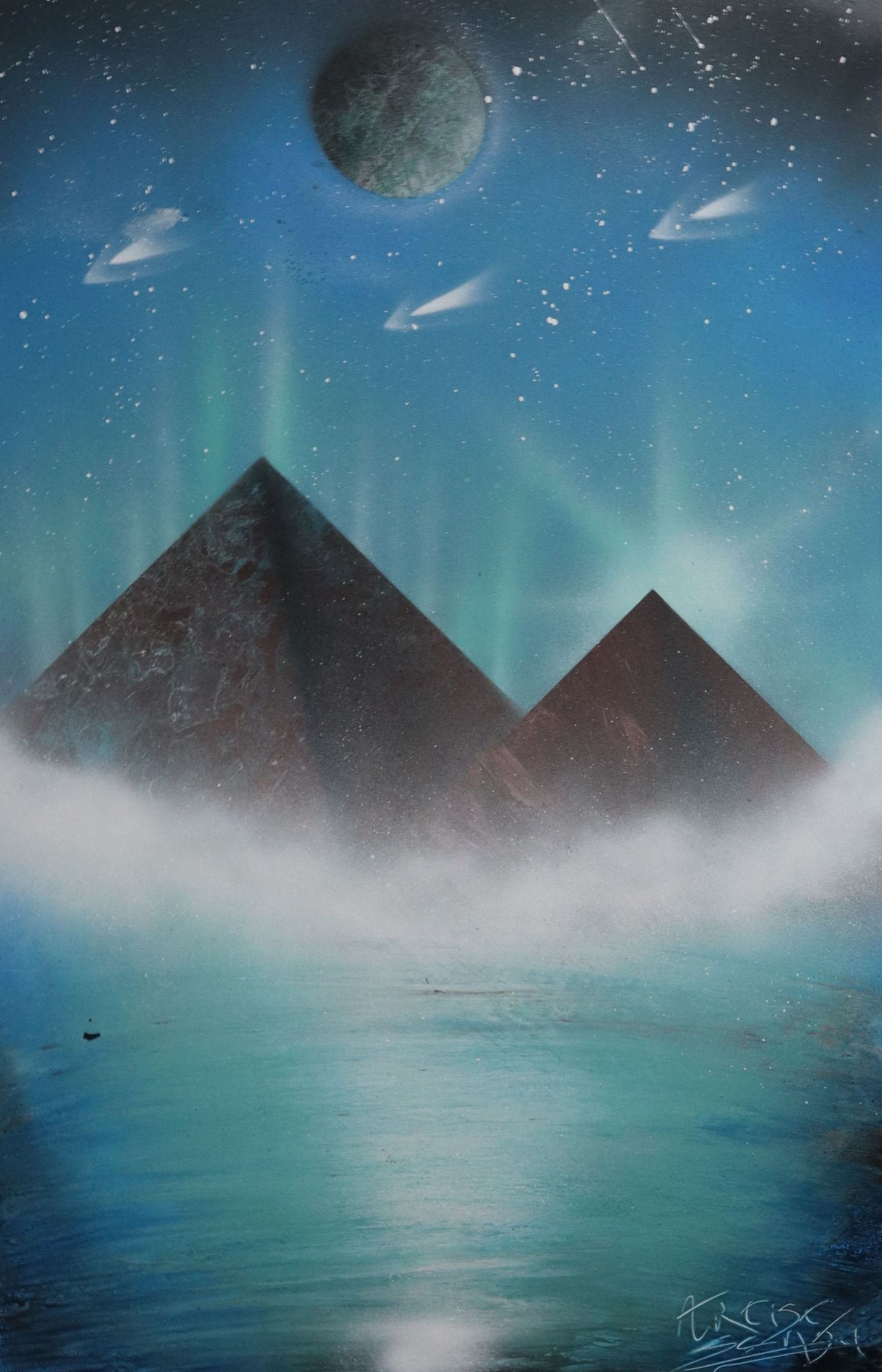 A Glowing Adventure - Spray Paint Art