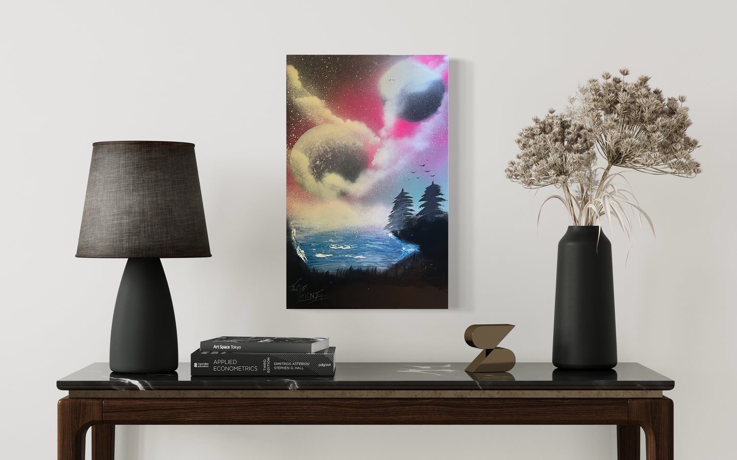 Cosmic Lake - Spray Paint Art