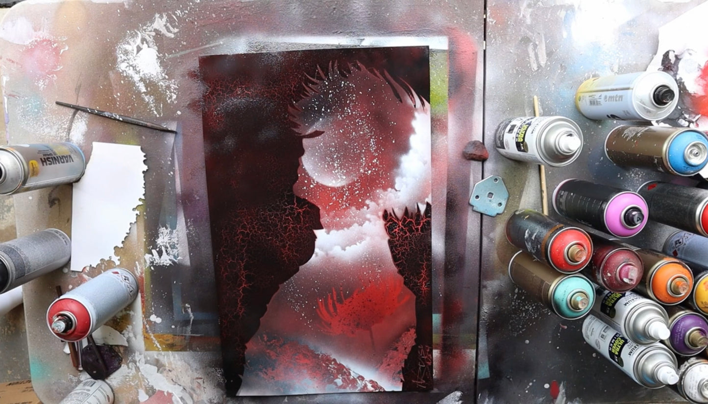 A Beautiful Nightmare - Tokyo Ghoul Spray Paint Art