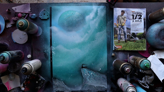 Serene Sky - Spray Paint Art